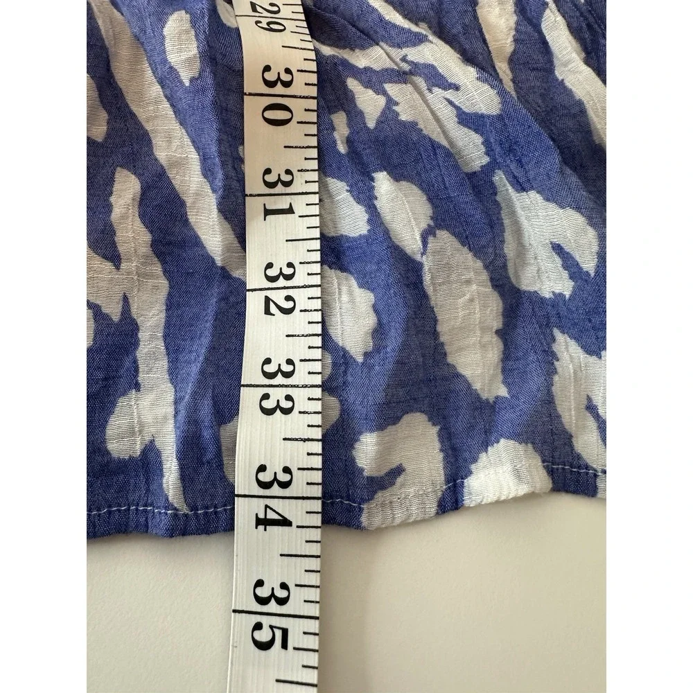 Indigo Rose skirt Women's‎ Medium Cottagecore Coastal Elastic Hippie Wrinkle